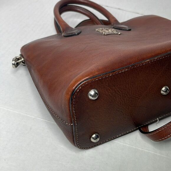 Pratesi Firenze Bruce Cognac Leather satchel shoulder bag - Picture 6 of 9